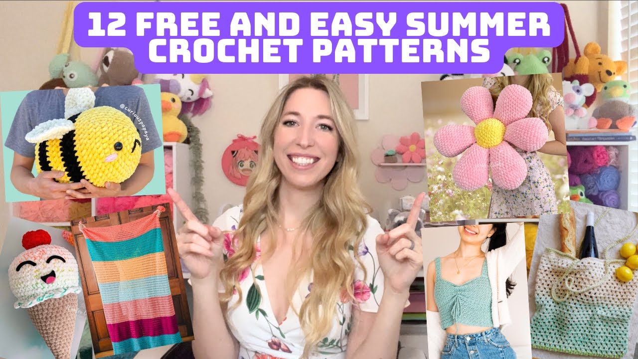 12 Free and Easy Summer Crochet Patterns for Beginners