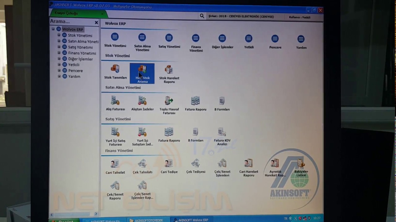 AKINSOFT Wolvox 8 Cari, Fatura, Stok Eğitimi 3