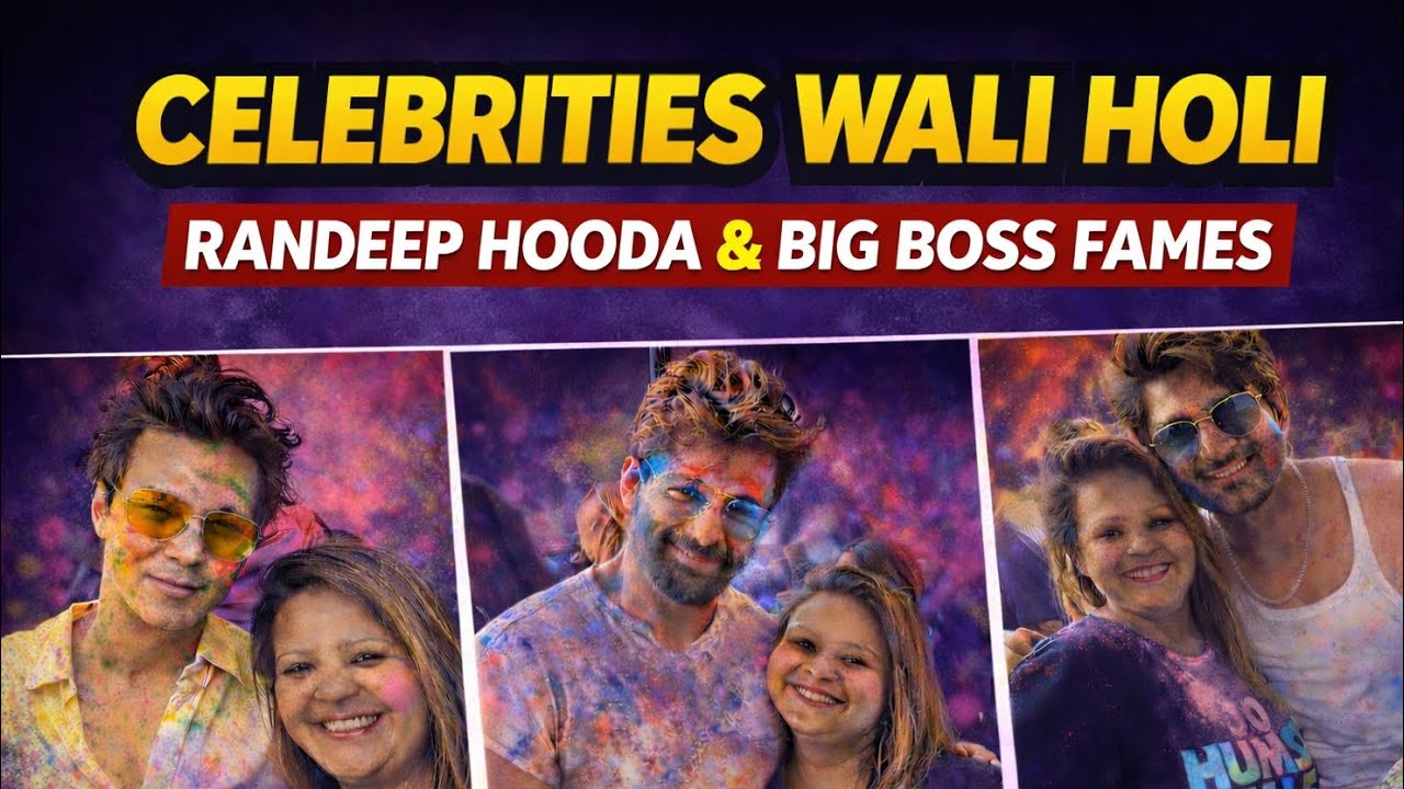 Holi with Celebrities in Mumbai | Met Randeep hooda Big Boss Fame Shalin & Abhishek| Mumbai Holi2026