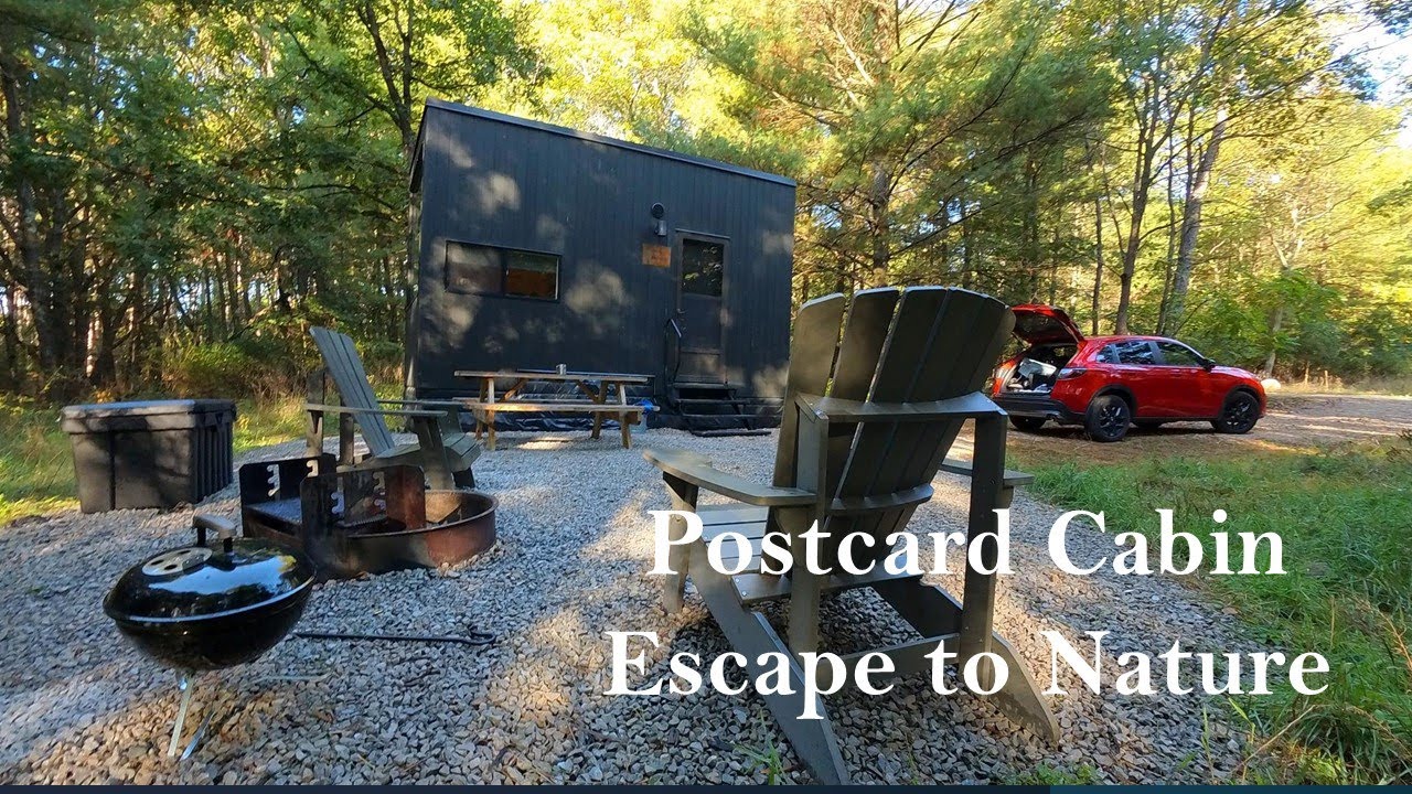 Vlog | Getaway cabin / Postcard Cabin in WI | Glamping Tour | Easy Camping without pack | #getaway
