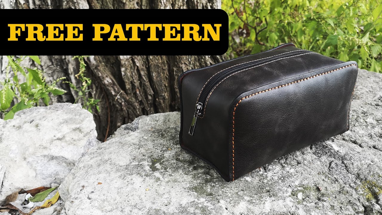Leather toiletry bag making with free pdf patterns