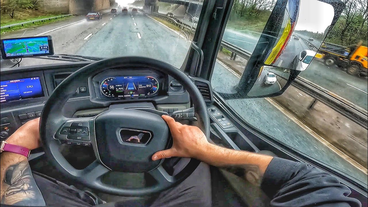 POV DRIVING ON RAIN MAN TRUCK 2021      adrian cox uk