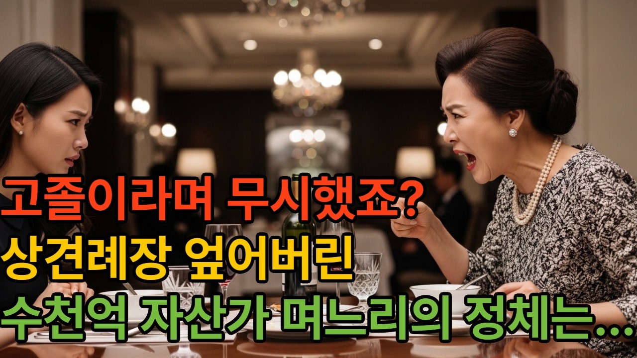 고졸이라고 무시하며 파산시켰던 며느리감, 알고보니 10년 전 나를 살려준 생명의 은인? 과연 그녀의 정체는?