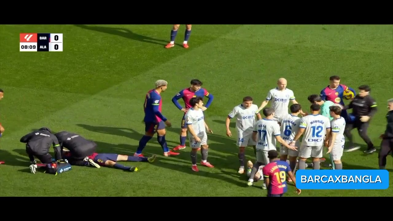 GAVI INJURY VS ALAVES || BARCAXBANGLA