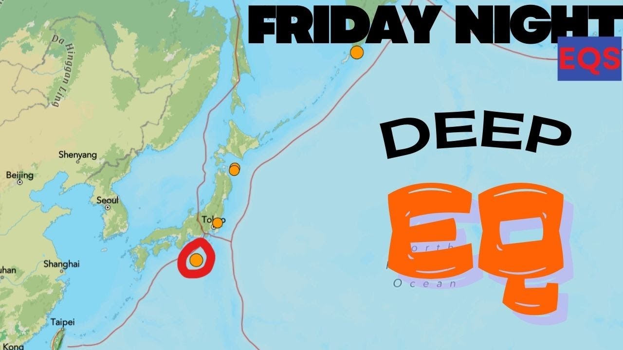 Deep Earthquake near The Nankai Trough Japan area. Large Coronal hole on the Sun. Friday Night.