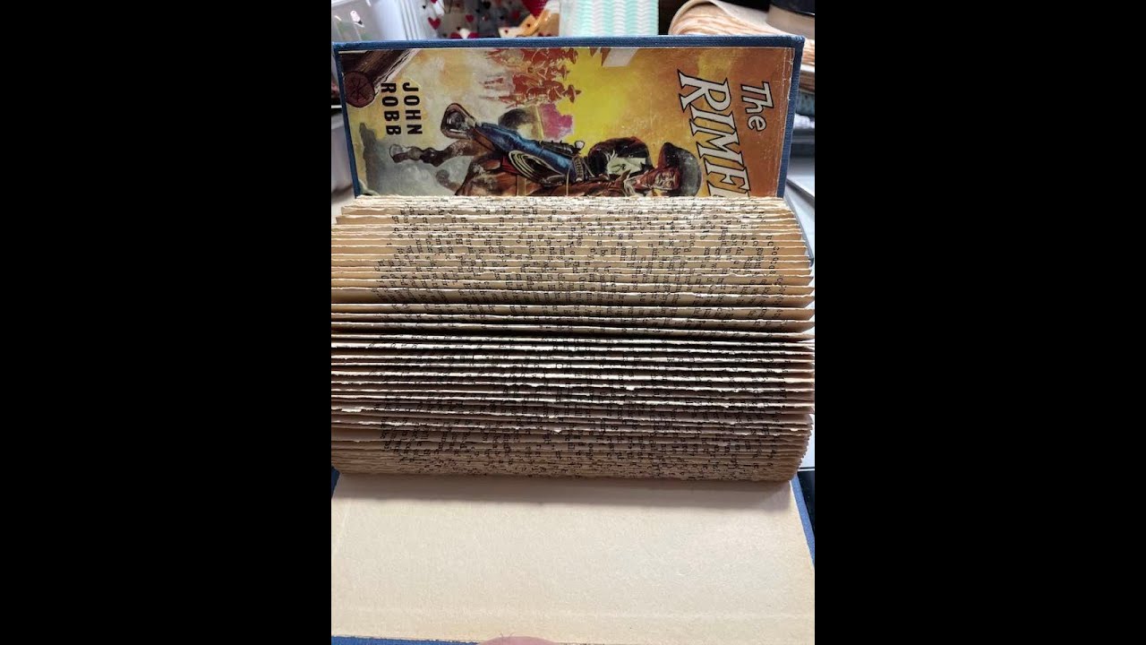 How to make an altered book rolodex. Pt 1. Subscriber request. #sweetbaylaurelemporium    Ap 4, 2023