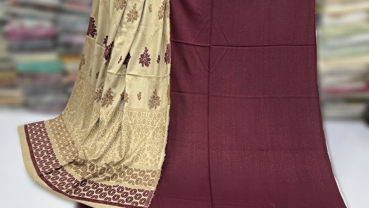 Кожа Chamak Peach | Бархатная шаль из пашмины Barosha Wool | Зимняя коллекция 2025 | Новые поступ...