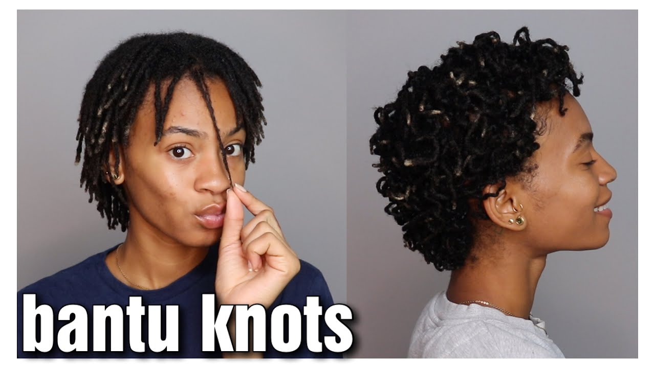 bantu knots on short locs