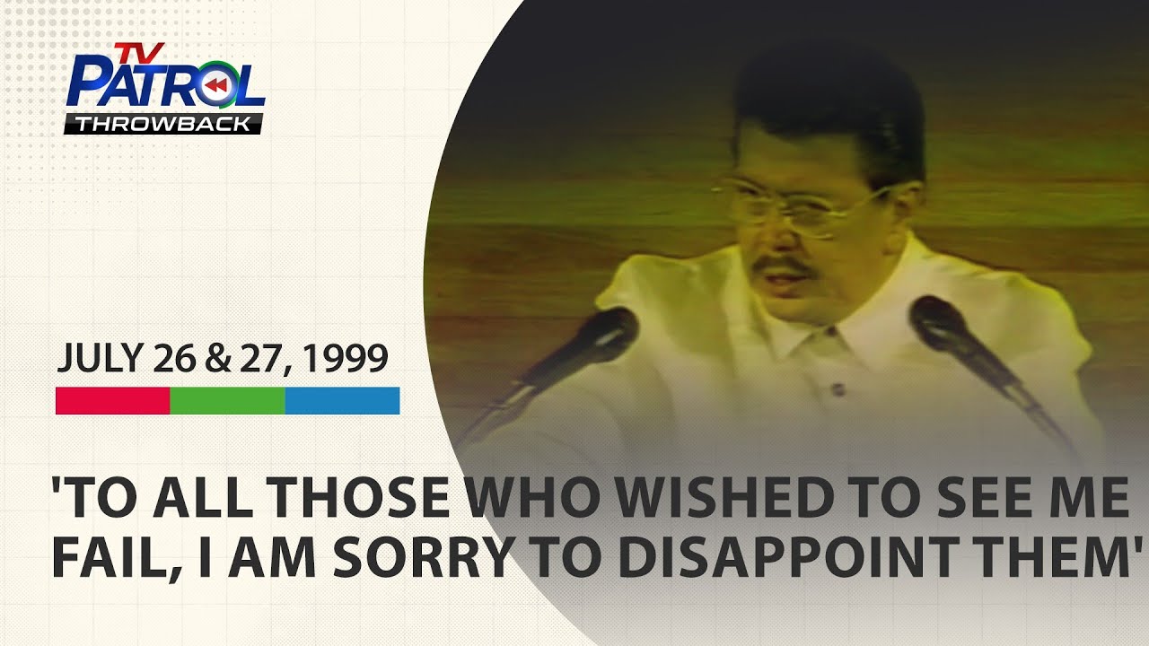Erap bumanat sa mga kritiko sa 1999 SONA | TV Patrol Throwback