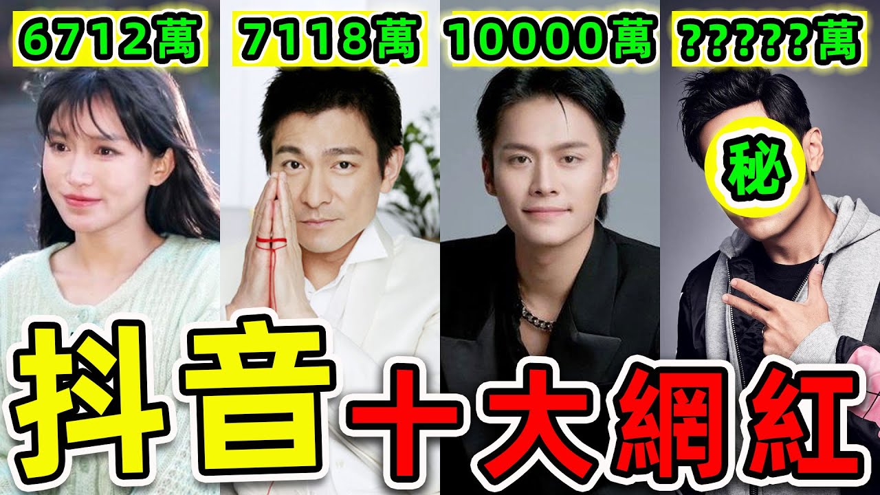 抖音“最多粉絲”的10個網紅！李子柒只排第6，其中之一出自台灣？第一名粉絲1.04億，你知道哪幾個？|#世界之最top #世界之最 #腦洞大開 #出類拔萃  #top10 #中國 #十大網紅