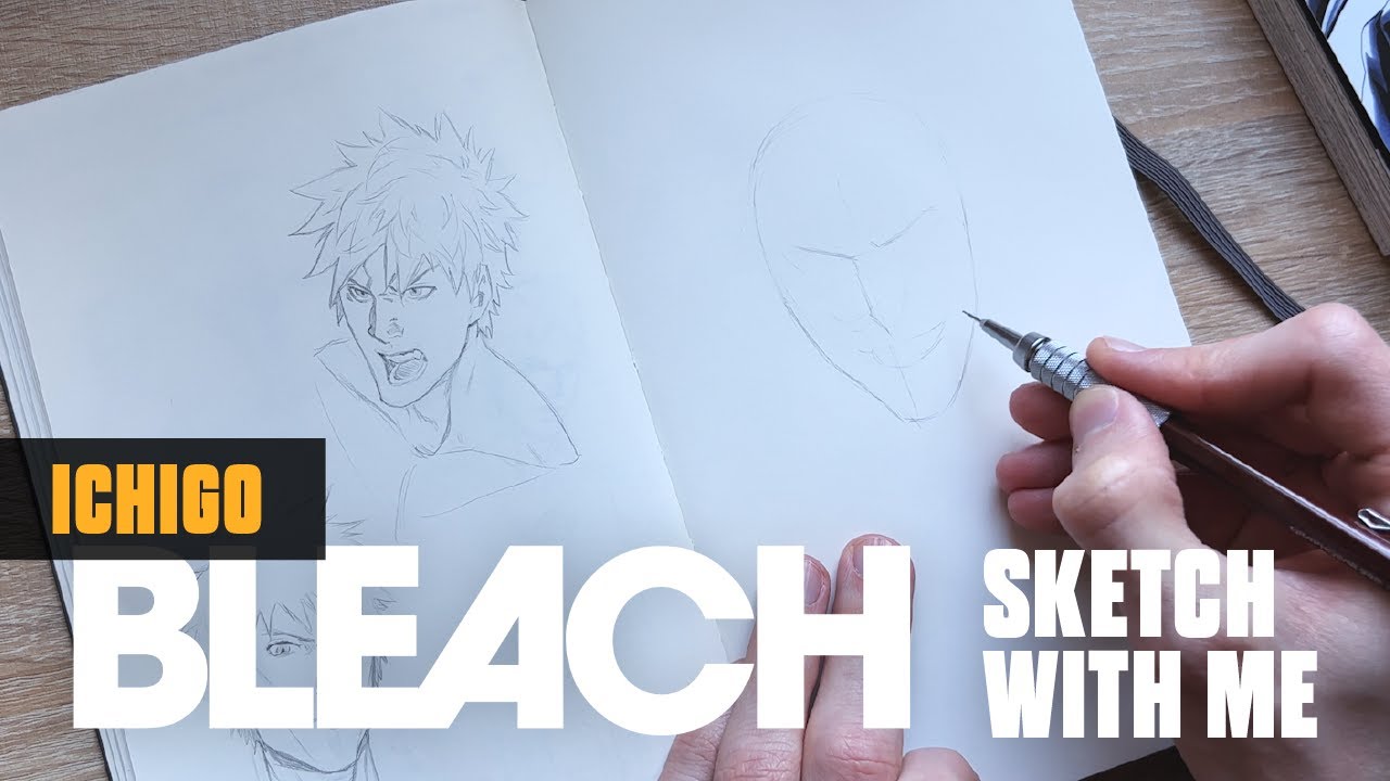 Sketch with me ✨ \\ Drawing Ichigo from Tite Kubo's Bleach