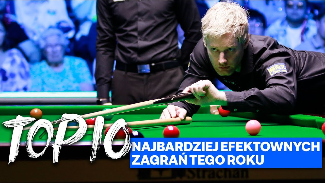 NAJLEPSZE ZAGRANIA 2024 roku 💥 Ranking TOP 10 najbardziej efektownych snookerowych trafień 💪🎱