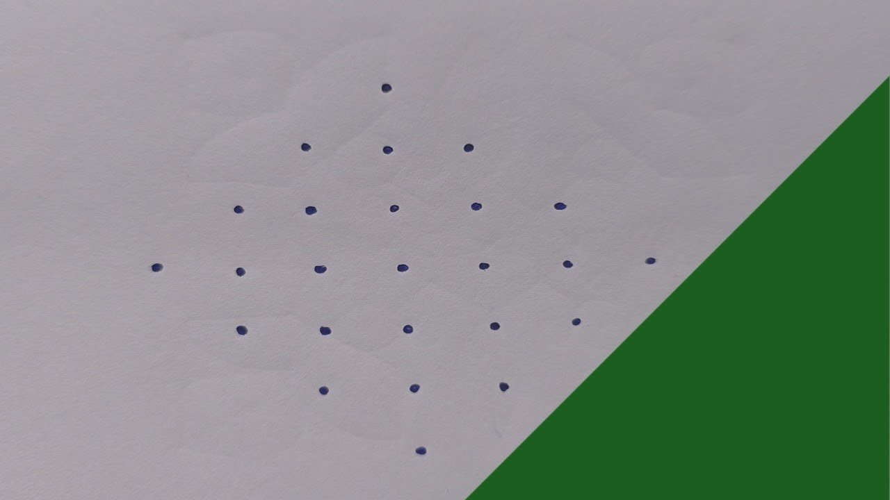 Easy rangoli : 7dots rangoli daily rangoli designs