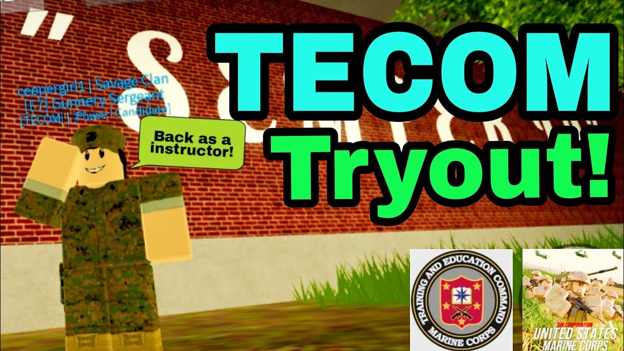 Attending a Training and Education Command tryout | Roblox United States Marine Corps