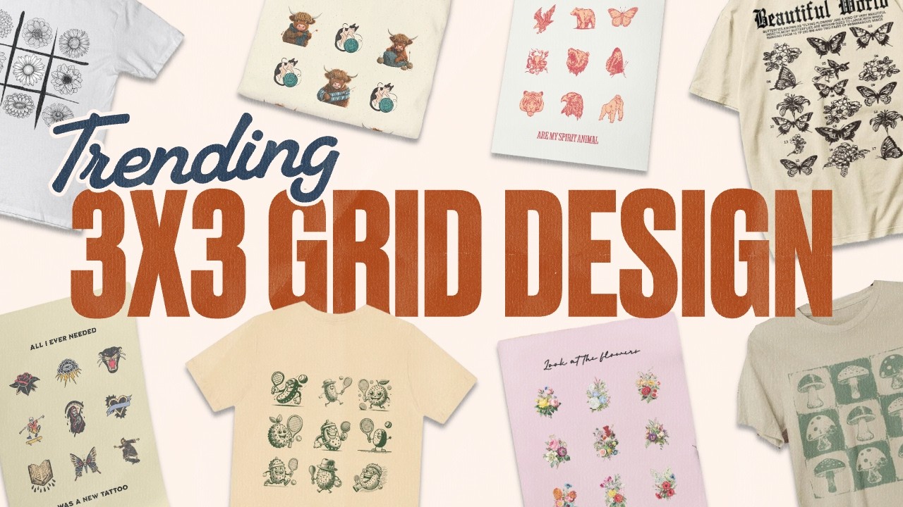 The 3x3 Grid Design Style Sells Like CRAZY on Etsy