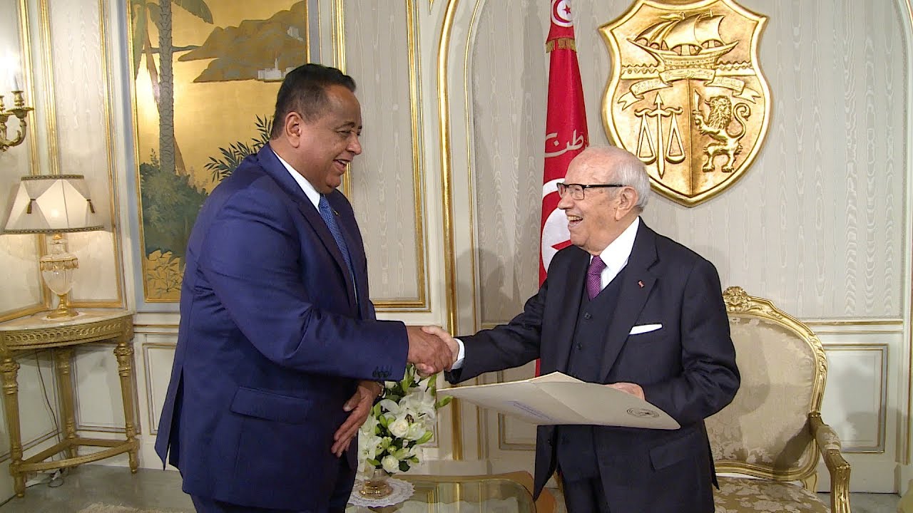 لقاء رئيس الجمهورية مع وزير الخارجية السوداني إبراهيم أحمد غندور