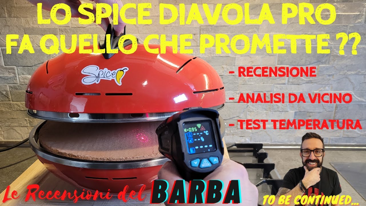 SPICE DIAVOLA PRO forno fornetto pizza - recensione test temperature. IL MIGLIOR FORNO A CONCHIGLIA?
