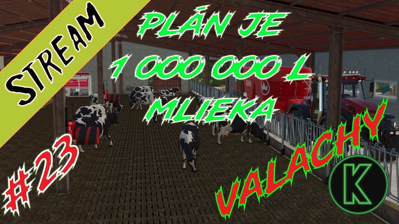 🔴1 MILION Litrov mlieka🚜FS25 🚧🗺️VALACHY 🔴#23 🖥️ 4K 60FPS.