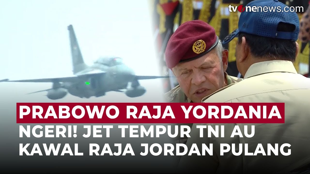 Momen Gagah Pesawat Tempur TNI AU Antar Kepulangan Raja Yordania | OneNews Update
