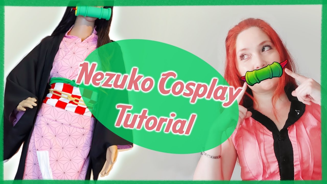 Tutorial Cosplay Nezuko 🎋 ~ Kimono, Haori, Obi, bambú y polainas (cosa de las piernas)