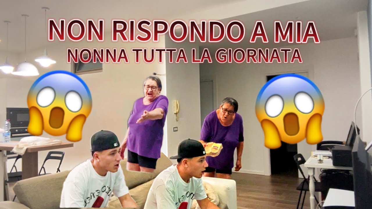 😰PRANK non RISPONDO a mia NONNA tutta la GIORNATA😱