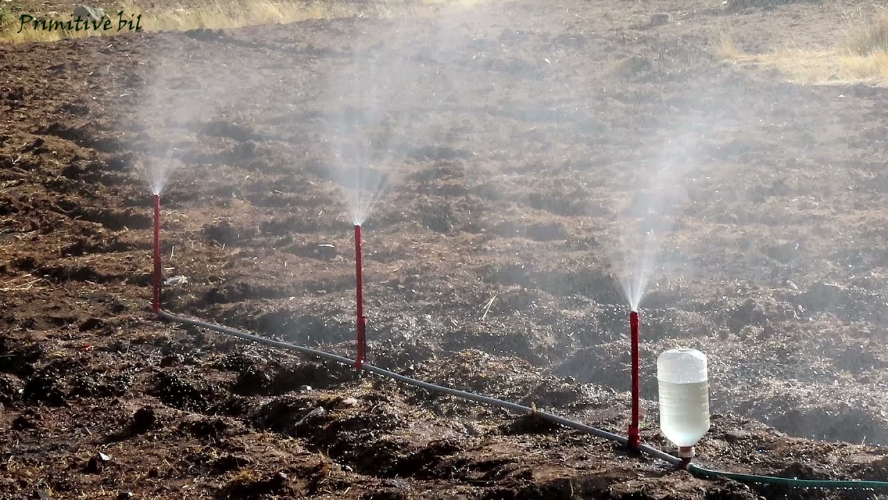 Aspersor de riego casero