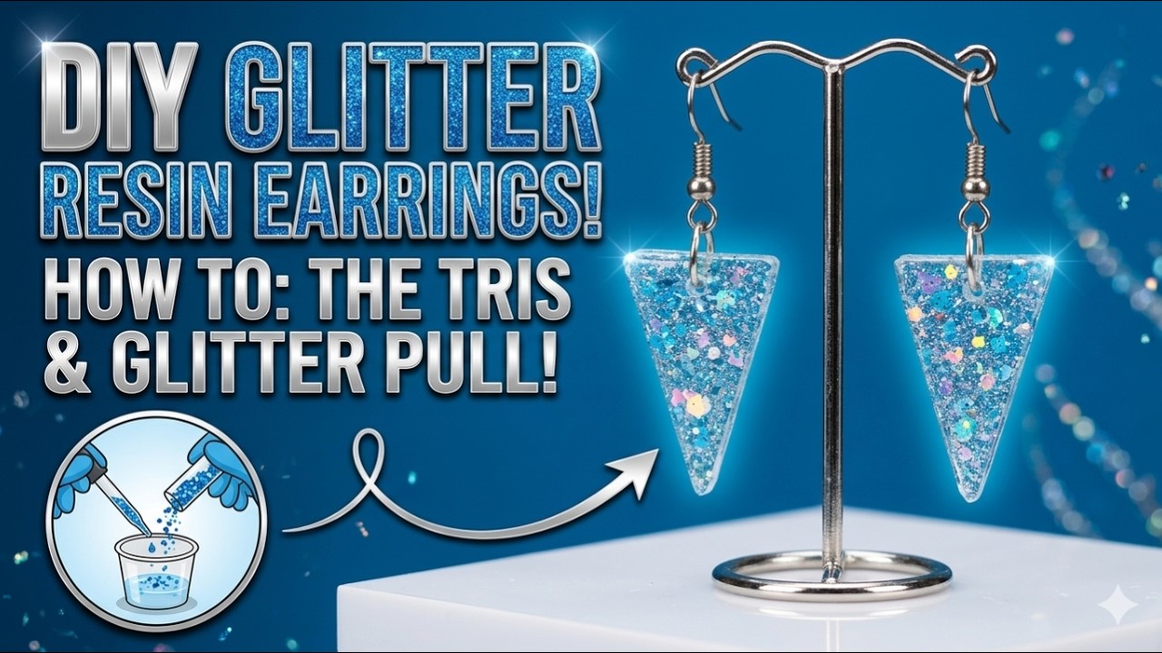 #38 Resin Earrings Making From Glitter