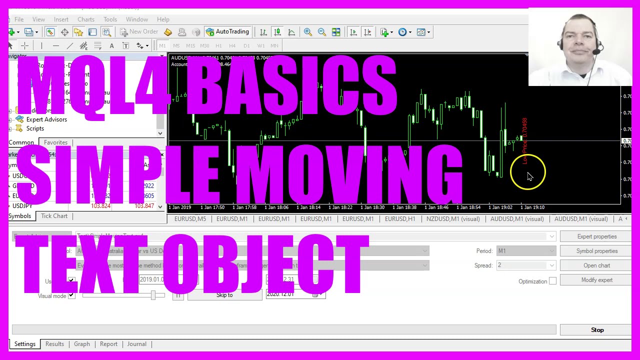 MQL4 TUTORIAL BASICS - 96 SIMPLE MOVING TEXT OBJECT