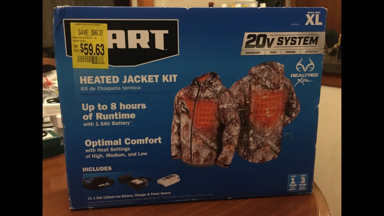 Walmart Clearance Hart 20v Brushless Heated Camo Jacket kit Realtree unboxing