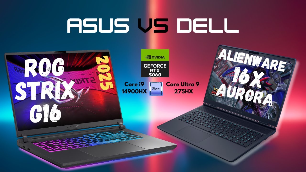 Asus ROG Strix G16 (2025) vs Dell Alienware 16X Aurora - spec review & comparison