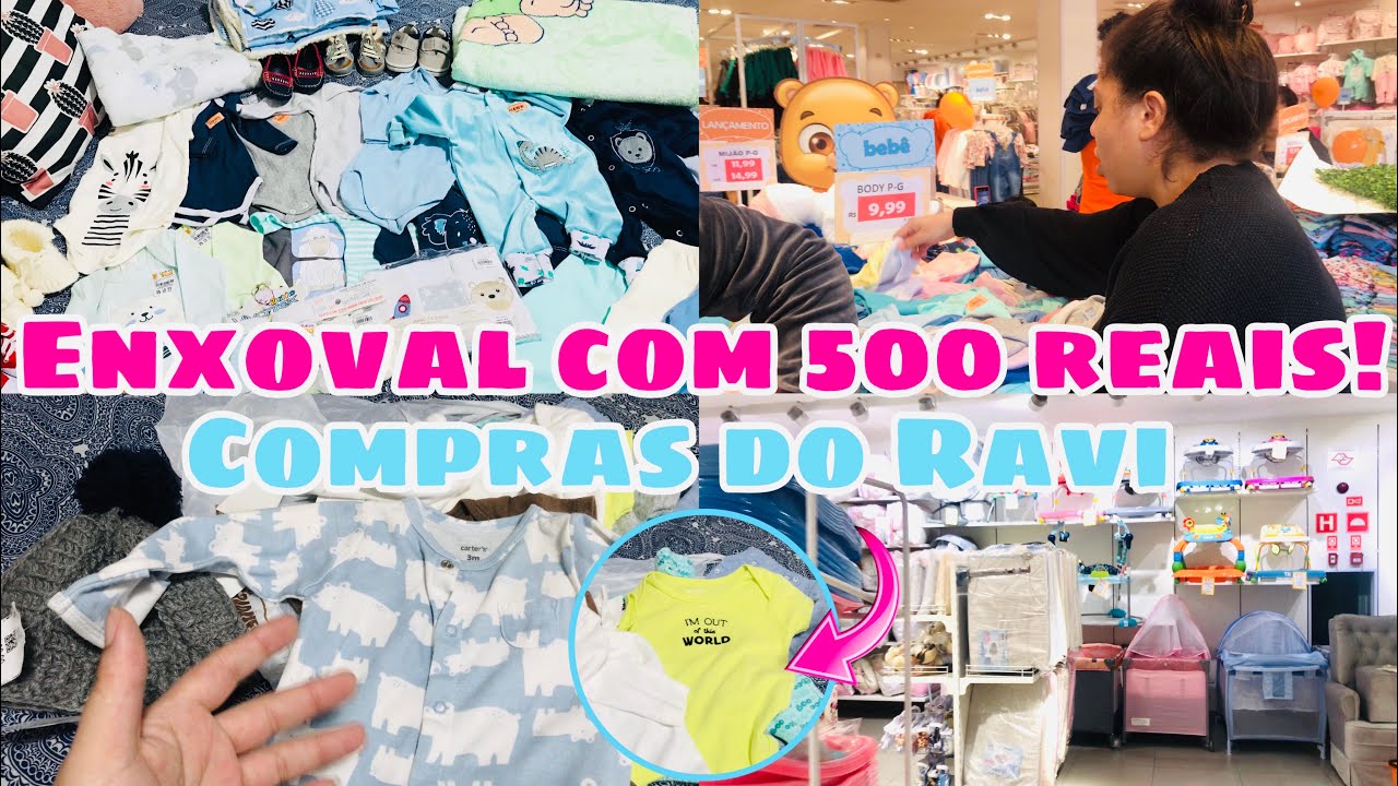 ENXOVAL COM 500 REAIS🤑COMPRAS DO RAVI!