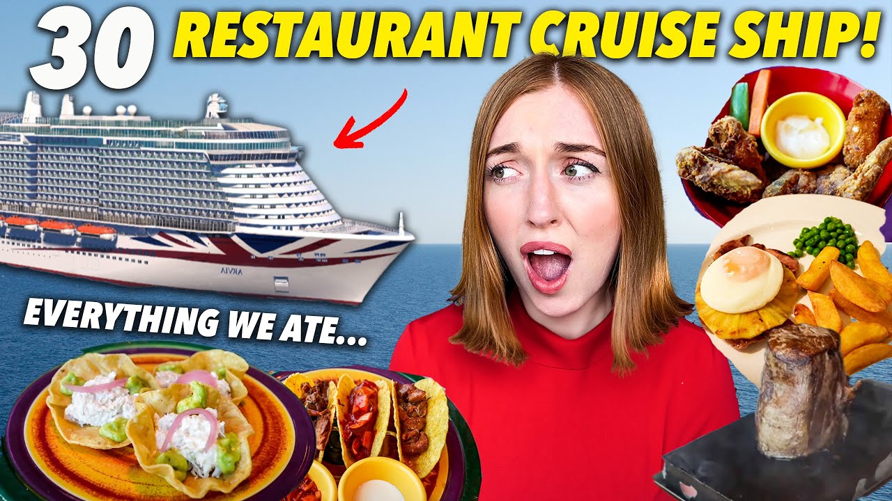 Eating at EVERY Restaurant on the UK's LARGEST CRUISE SHIP! P&O Arvia (30 Restaurants & Bars)