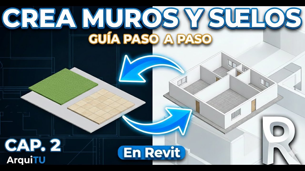 2/9 Crea Muros y Suelos en REVIT: Guía Paso a Paso