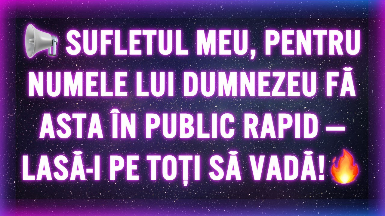 📢 SUFLETUL MEU, PENTRU NUMELE LUI DUMNEZEU FĂ ASTA ÎN PUBLIC RAPID — LASĂ-I PE TOȚI SĂ VADĂ!🔥