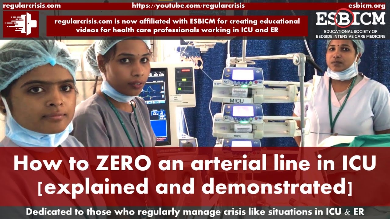 How to ZERO an arterial line in ICU (explained and demonstrated) , RegularCrisis