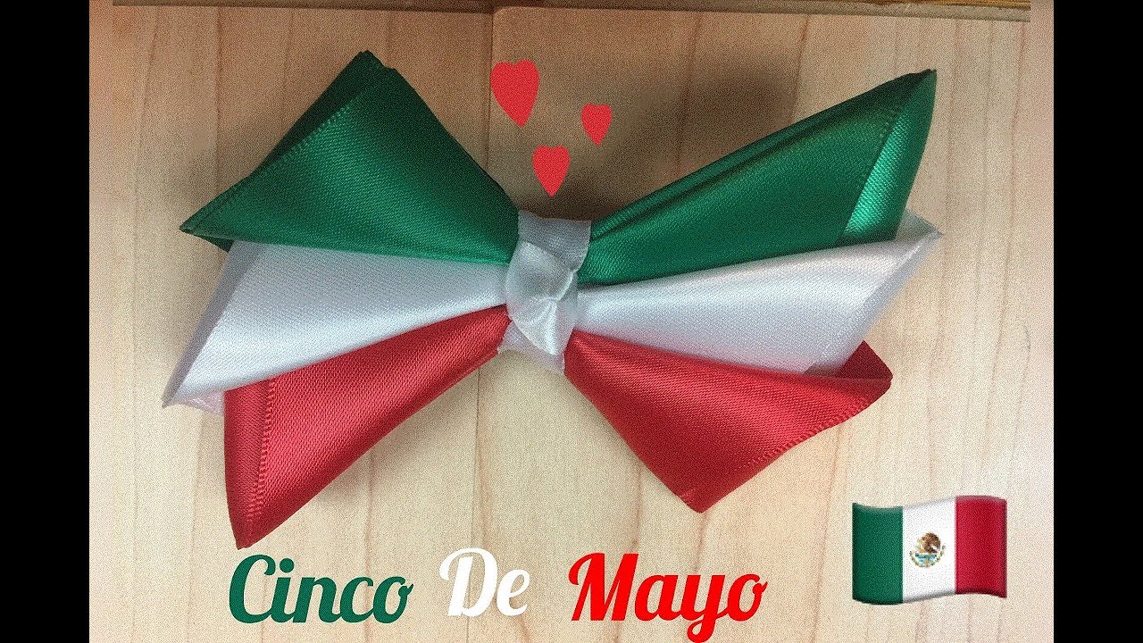 Cómo hacer un MOÑO Tricolor Mexicano para el cinco de mayo