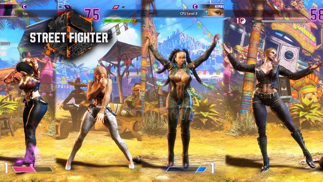 Street Fighter 6 Cammy & Juri vs Kimberly & Manon PC Mod