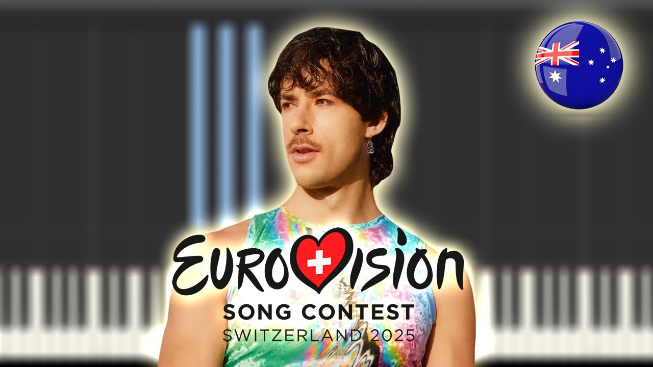 Go-Jo - Milkshake Man - Australia 🇦🇺 - Eurovision 2025 | Piano Tutorial / Partitura / Karaoke / MIDI
