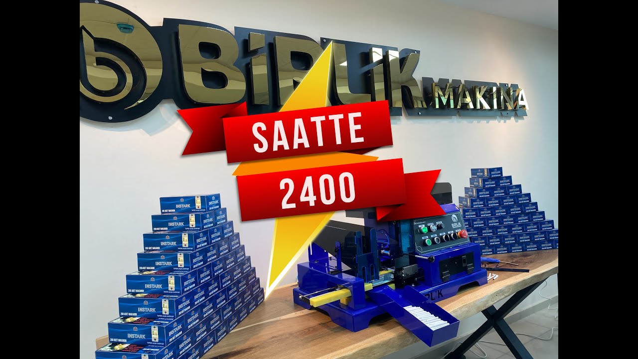 SAATTE 2400 ADET S12 MODELİ SİGARA SARMA MAKİNESİ BİRLİK MAKİNE