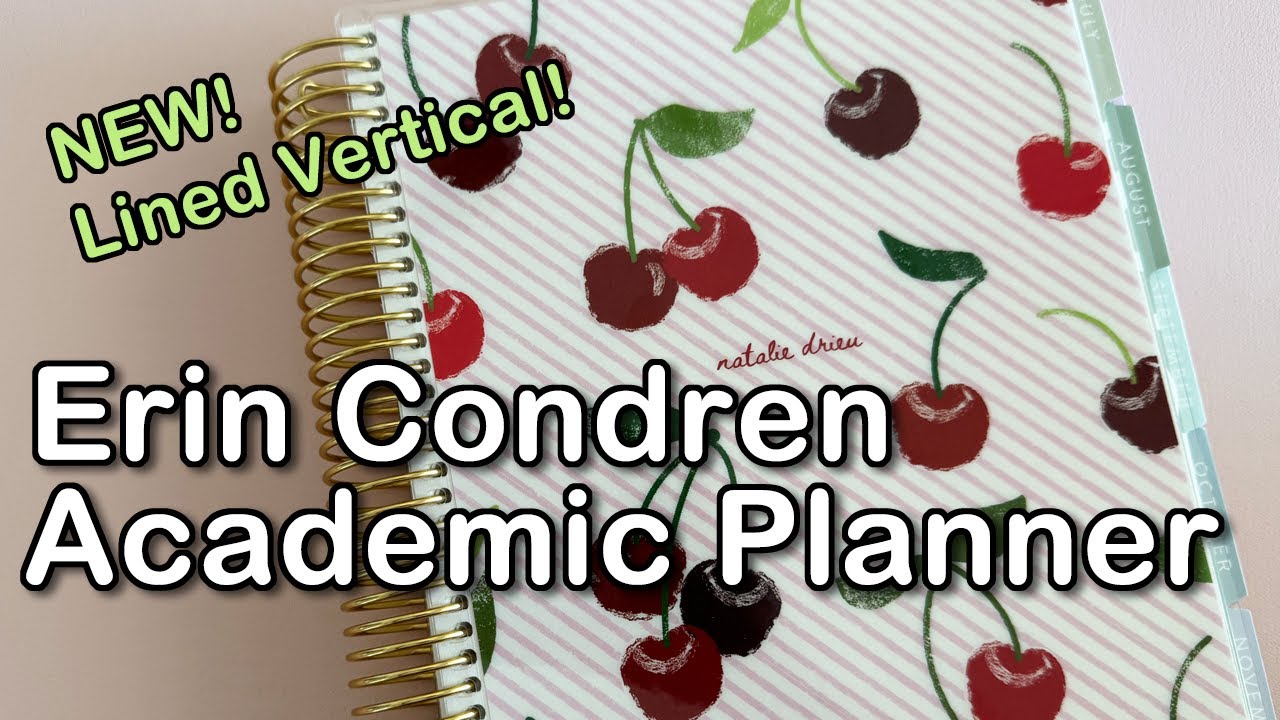 New Erin Condren Lined Vertical Layout | Academic Planner 2025–2026 (Not Just for Students!)