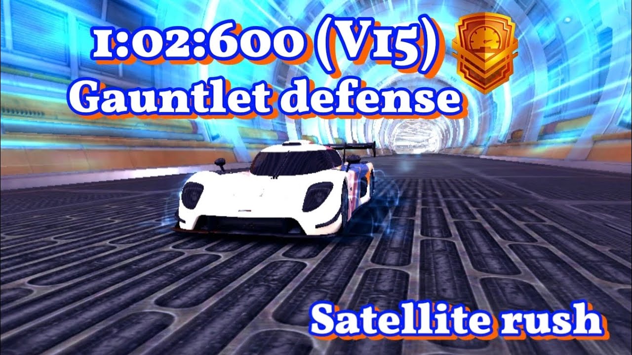 Asphalt 8, Satellite rush, Gauntlet defense 1:02:600 (V15)