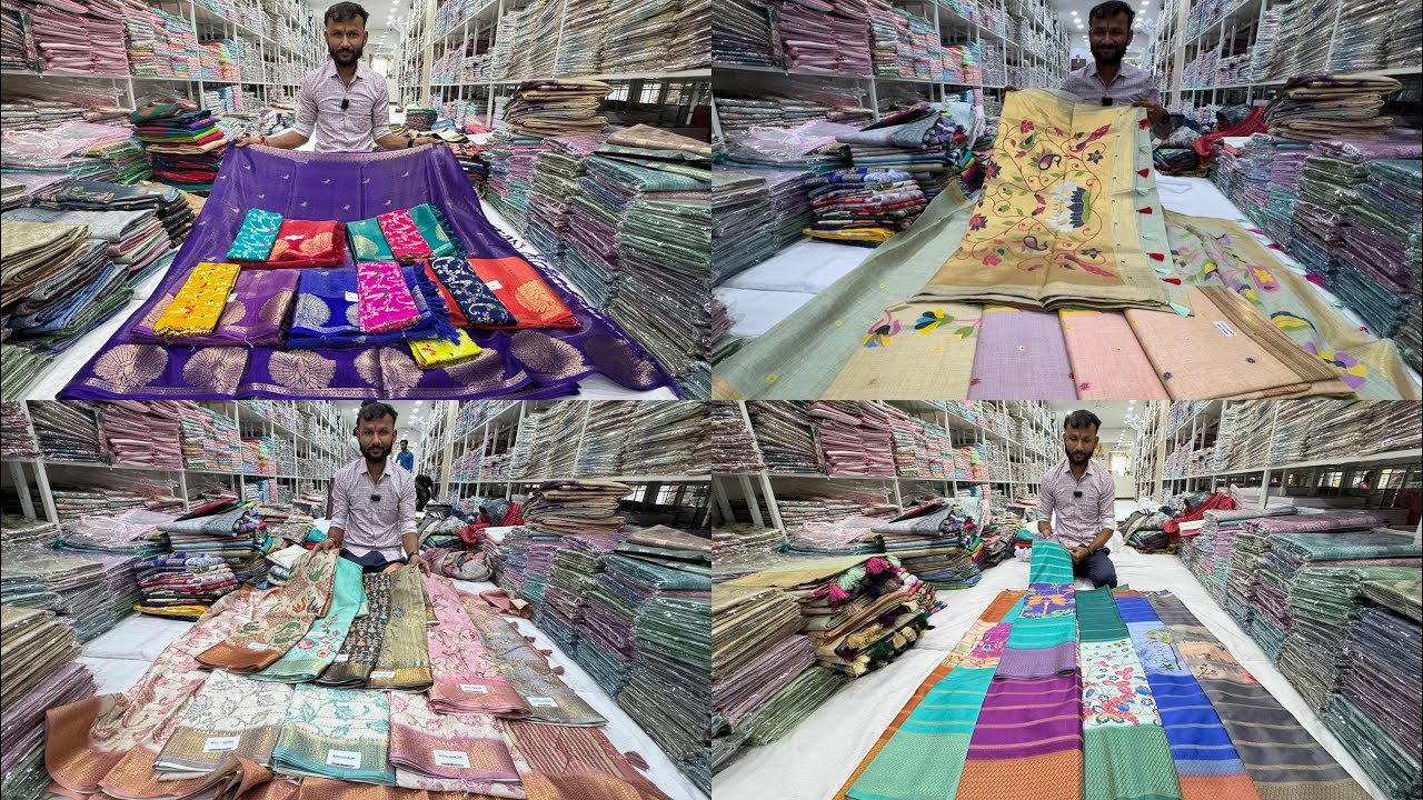 Chickpet Bangalore Wholesale Saree Shop | Budget Friendly Gifting Sarees | Single Saree Courier Avl