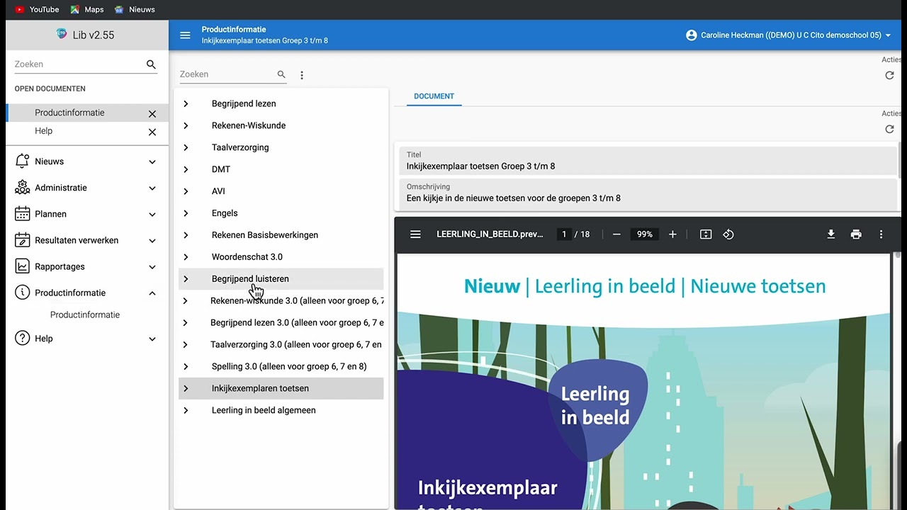Demo leerling in beeld