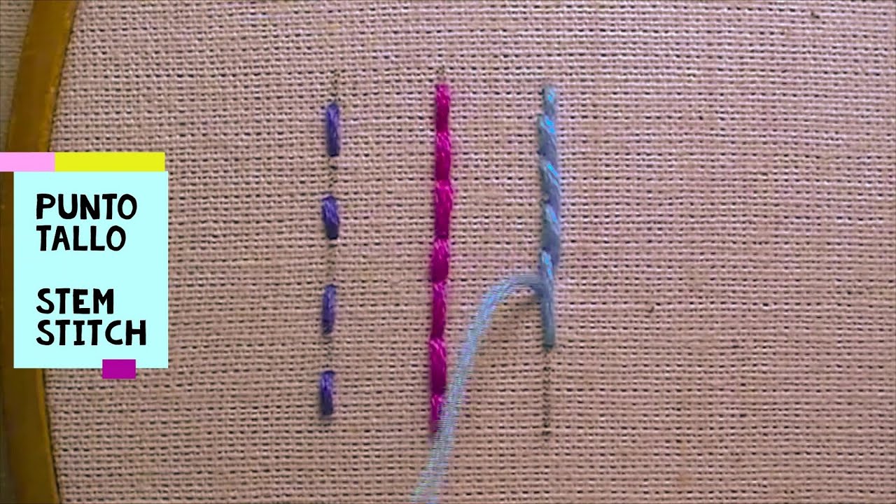 3)*PUNTO TALLO - STEM STITCH - PONTO DE HASTE - POINT DE TIGE* [Bordado a mano - Hand Embroidery]