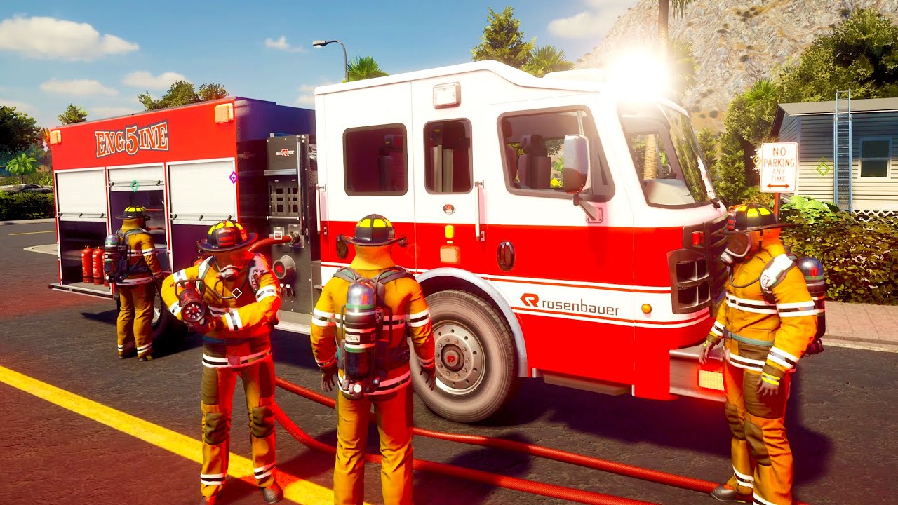 Firefighters Respond to House Fires! People Trapped Inside! - Firefighting Simulator: The Squad