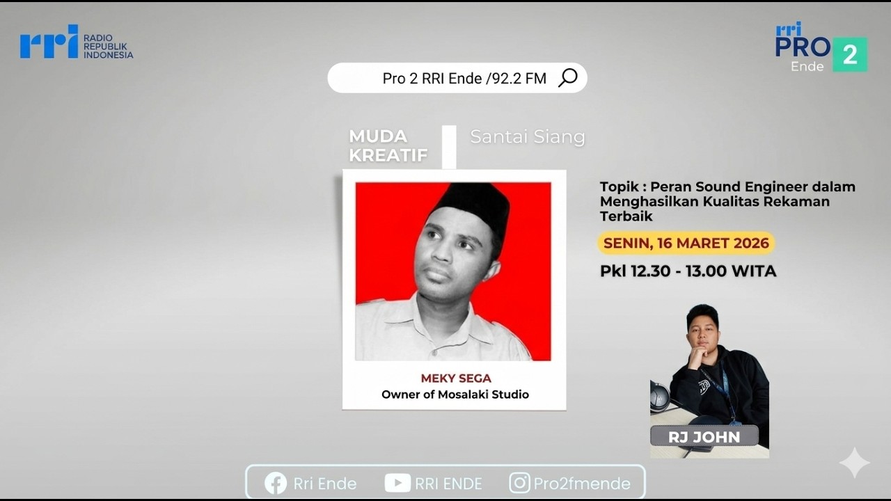 MUDA KREATIF// Peran Sound Engineer Dalam Menghasilkan Kualitas Rekaman Terbaik
