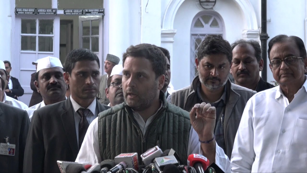 Congress President Rahul Gandhi on the Nirav Modi banking scam.