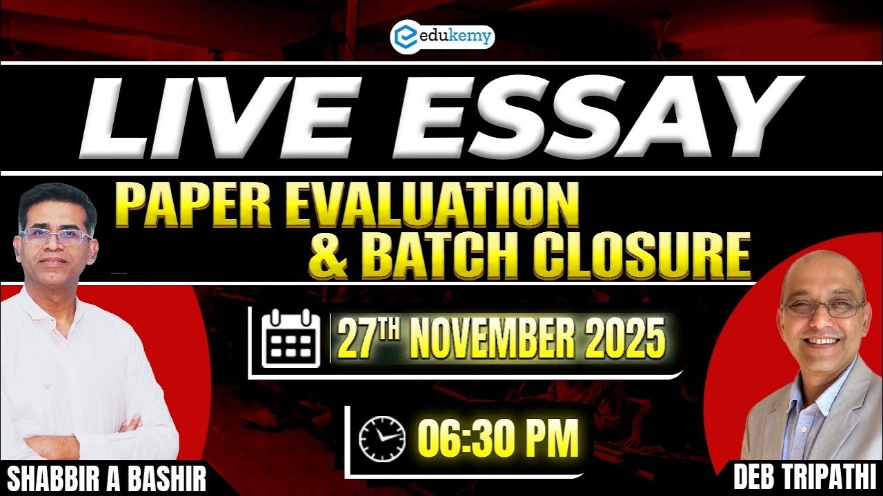 UPSC Essay Paper LIVE Evaluation ✍️ | Learn From Evaluator&rsquo;s Insights ft. Shabbir Sir & Deb Sir