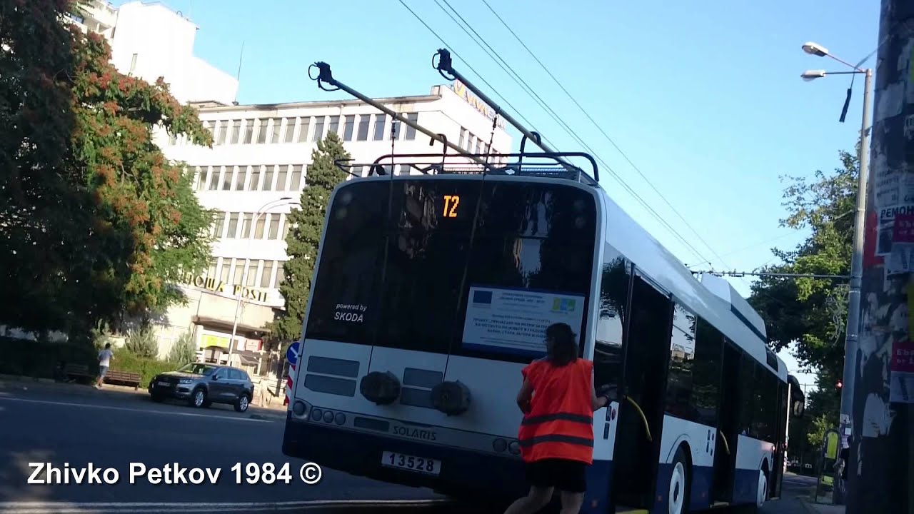 Сваляне прътите на тролей ŠKODA # 13528 - 23.06.2015год.
