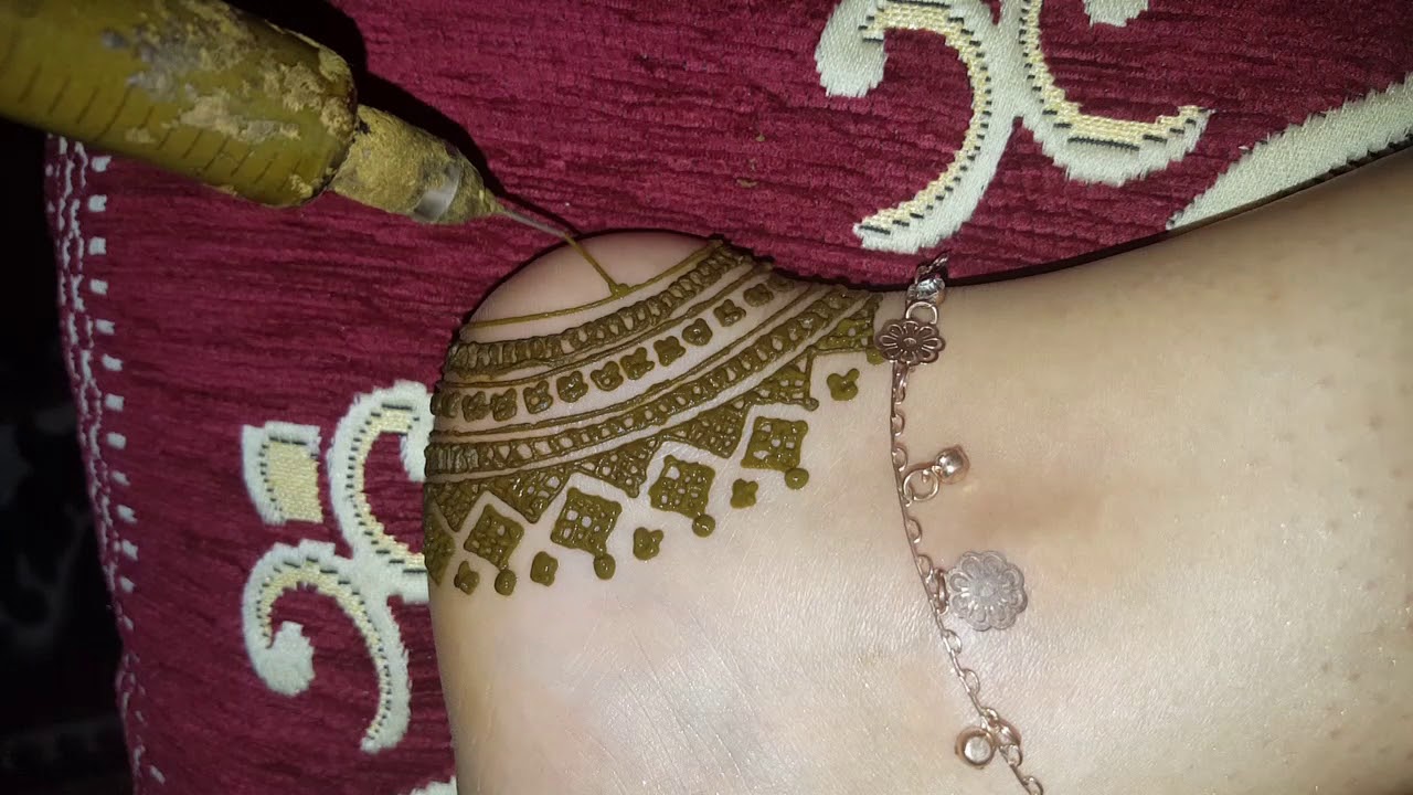 نقش صحراوي على كعب القديمين بطريقة بسيطة و سهلة ✔من ابداعي😍